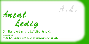 antal ledig business card